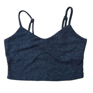 Sage The Label Gray Sweater Crop Top